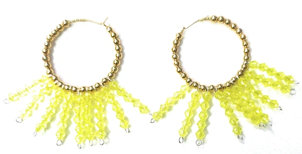 NIBRAS LT Green Multi-layered Dangling Hoop Earrings - B09JKY6YHZ, 9gm, 7cm x 8cm x 1cm